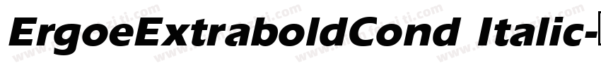 ErgoeExtraboldCond Italic字体转换